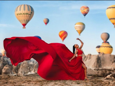 Kapadokya kırmızı elbise kiralama
