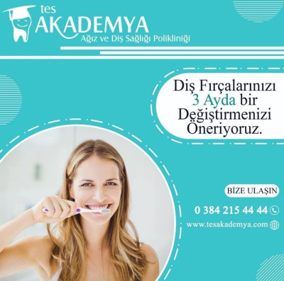 Diş fırçanızı 3ayda bir değiştirmeniz önemlidir.