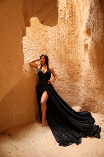 Kapadokya Siyah Çapraz Elbise Kiralama