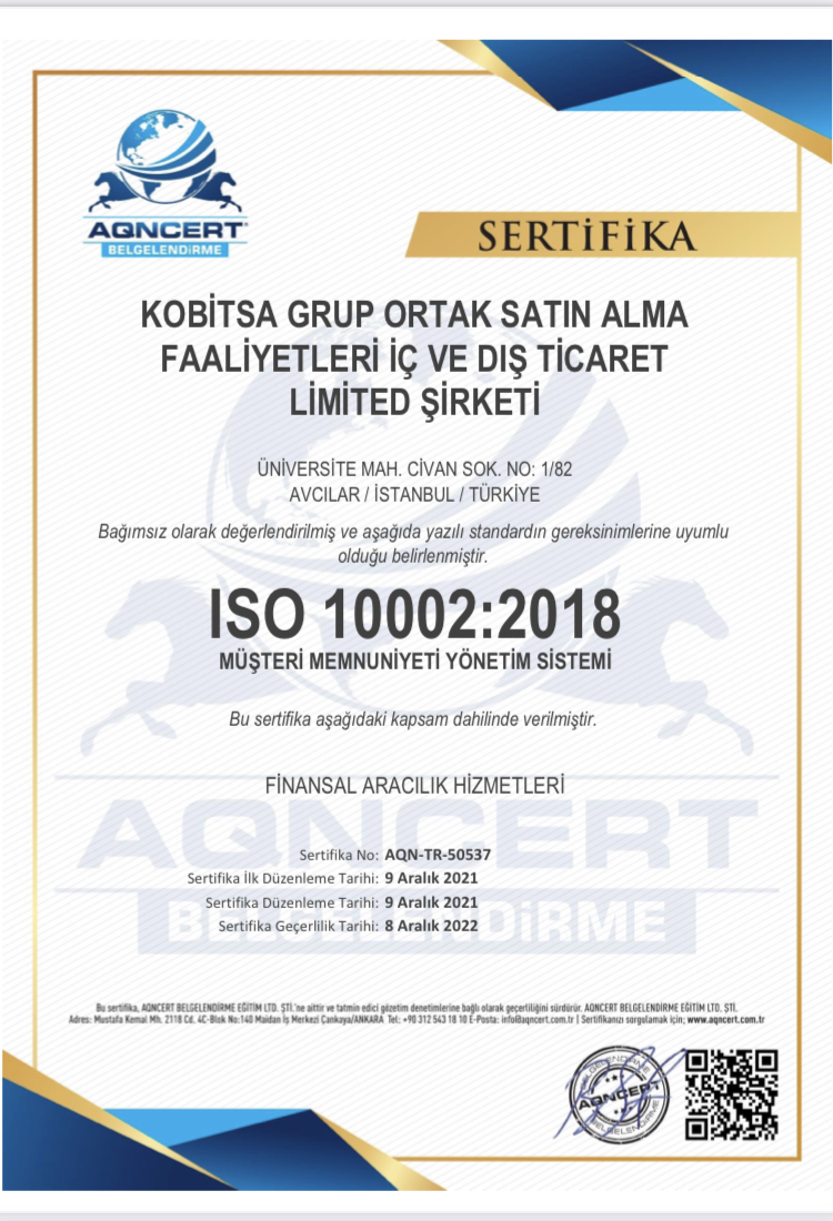 ISO 10002 Müşteri Memnuniyeti Yönetimi Belgesi