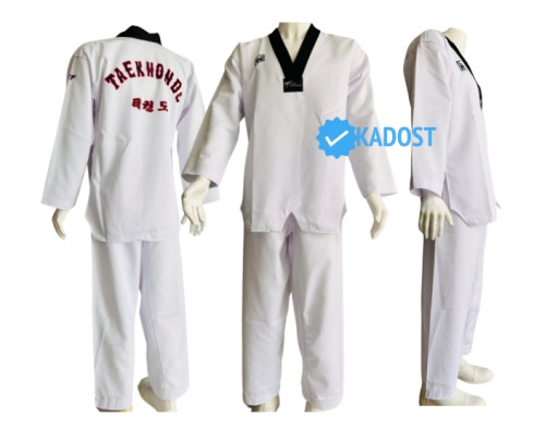 Taekwondo Elbisesi (Whiteface Siyah Yaka Fitilli)